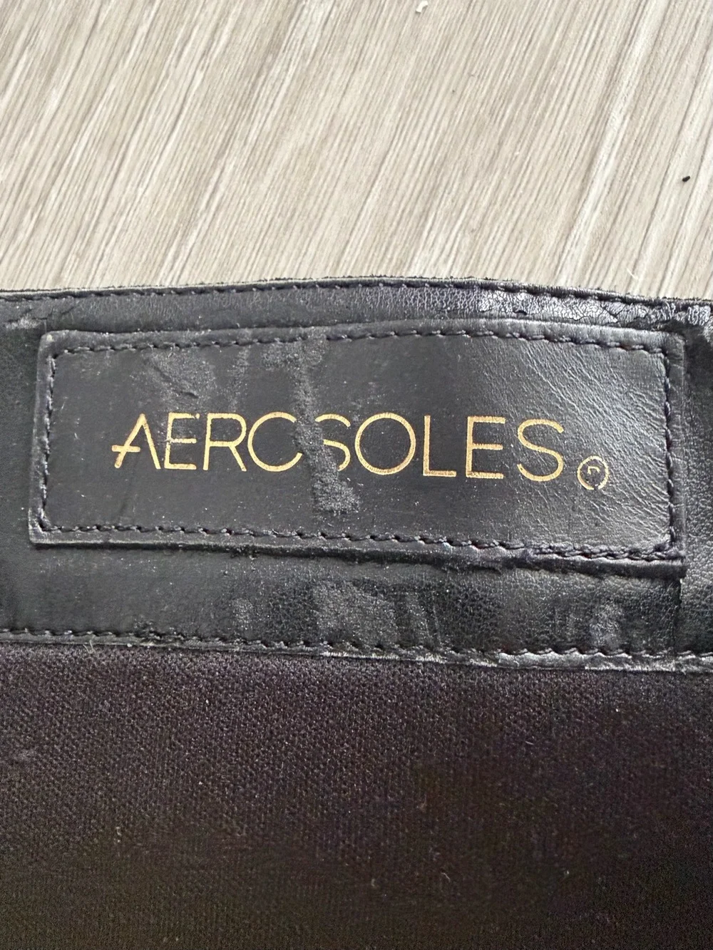 Aerosoles Durrific Black Suede Wedge Knee High Boots Size 6M